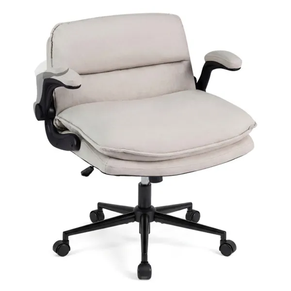 Chaise croisée bras rabattables, simili-cuir, hauteur réglable