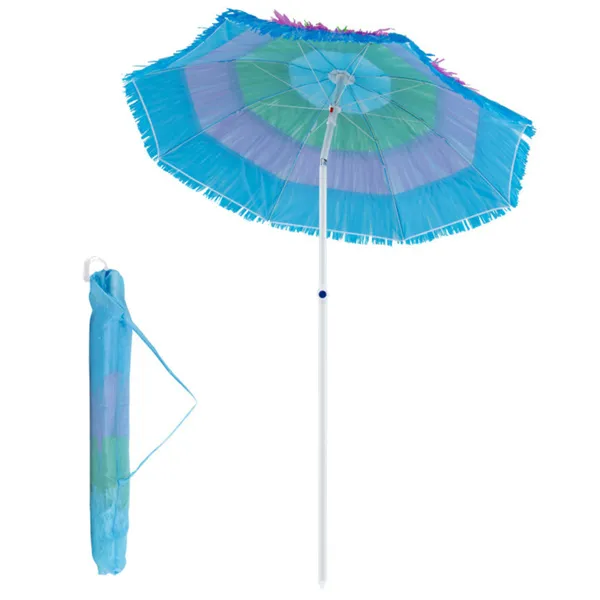 Parasol patio tiki 6pi, parapluie tropical, bouton inclinaison
