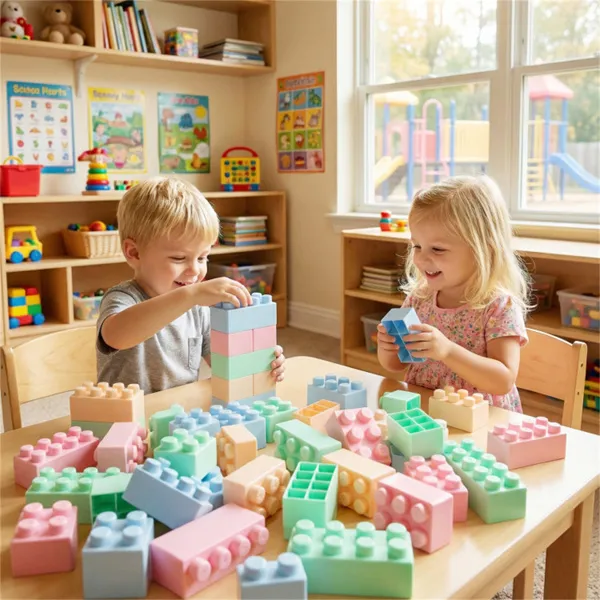 64 pcs blocs construction bébé 18+ mois, sans BPA