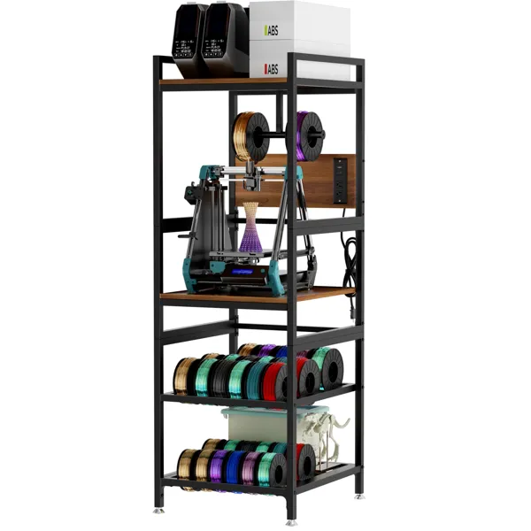 Établi imprimante 3D rangement filament, cadre métal lourd