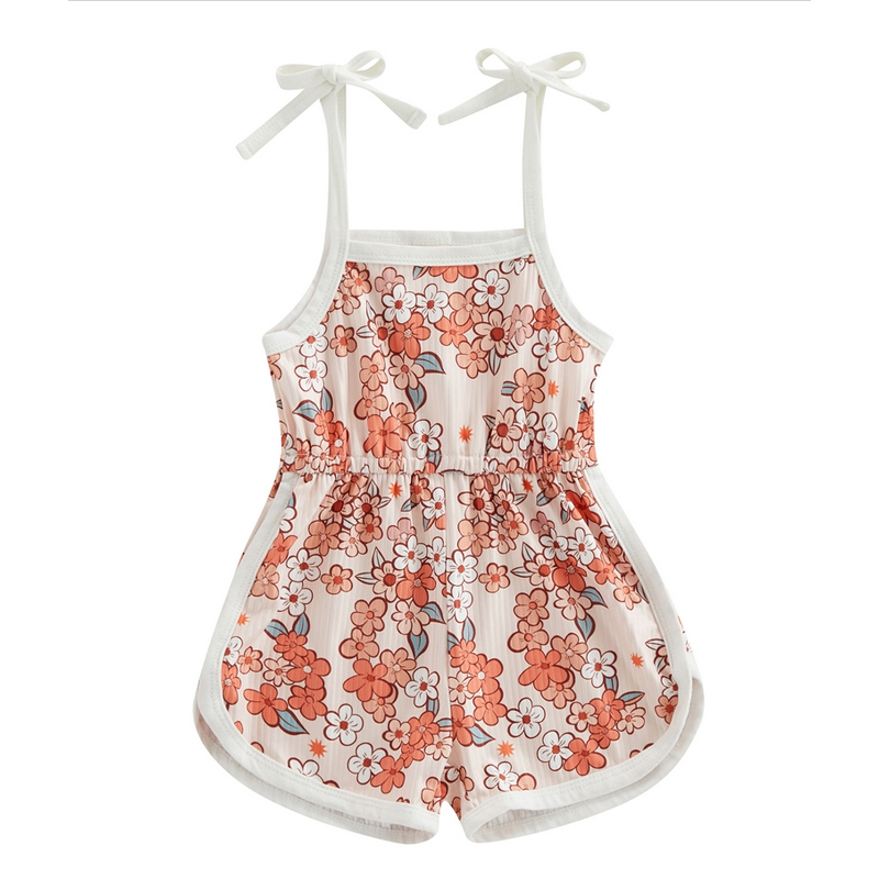 Vêtement Bébé Fille Combinaison Florale Nœud