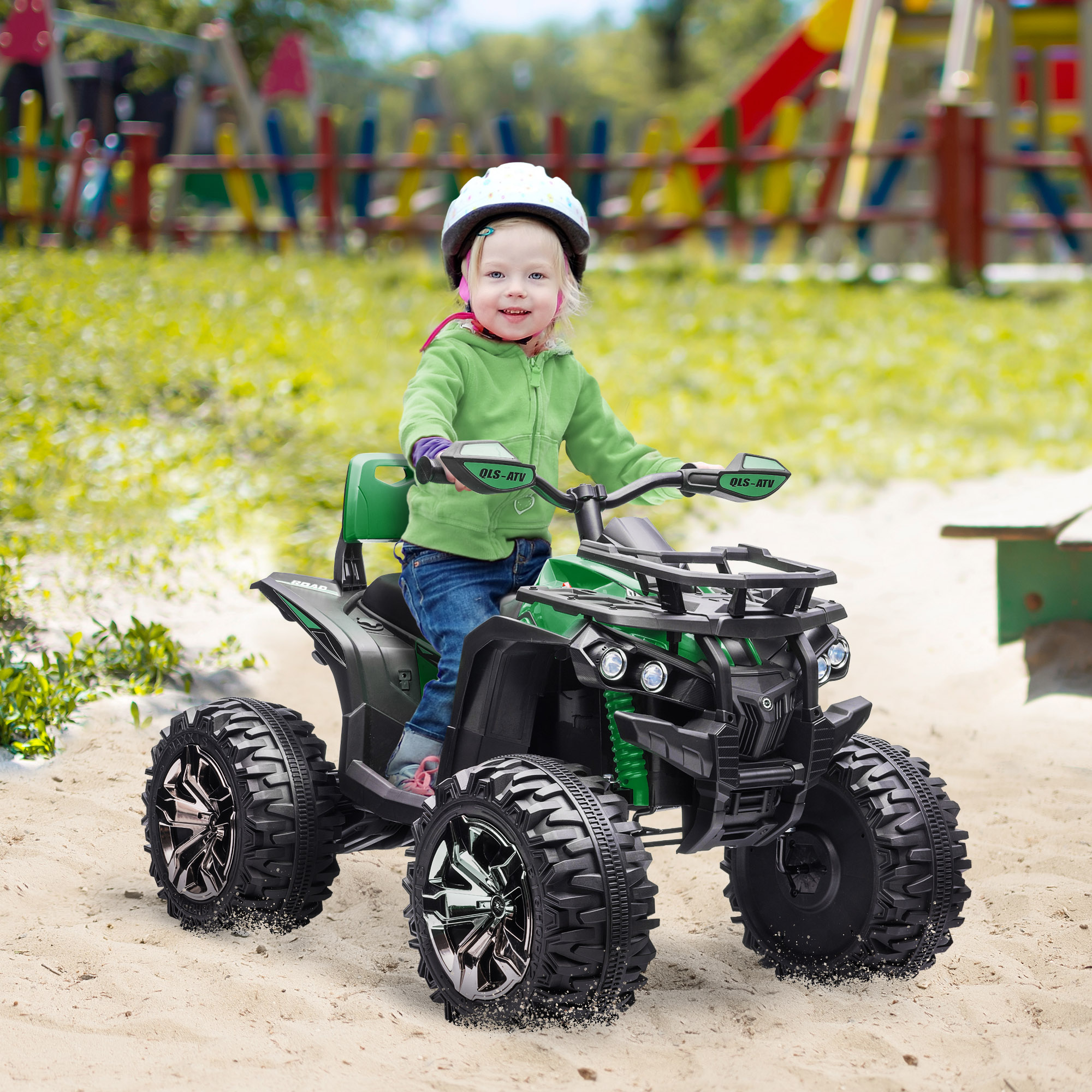 VTT 12V Enfants 37-60 Mois Musique Phares Vert