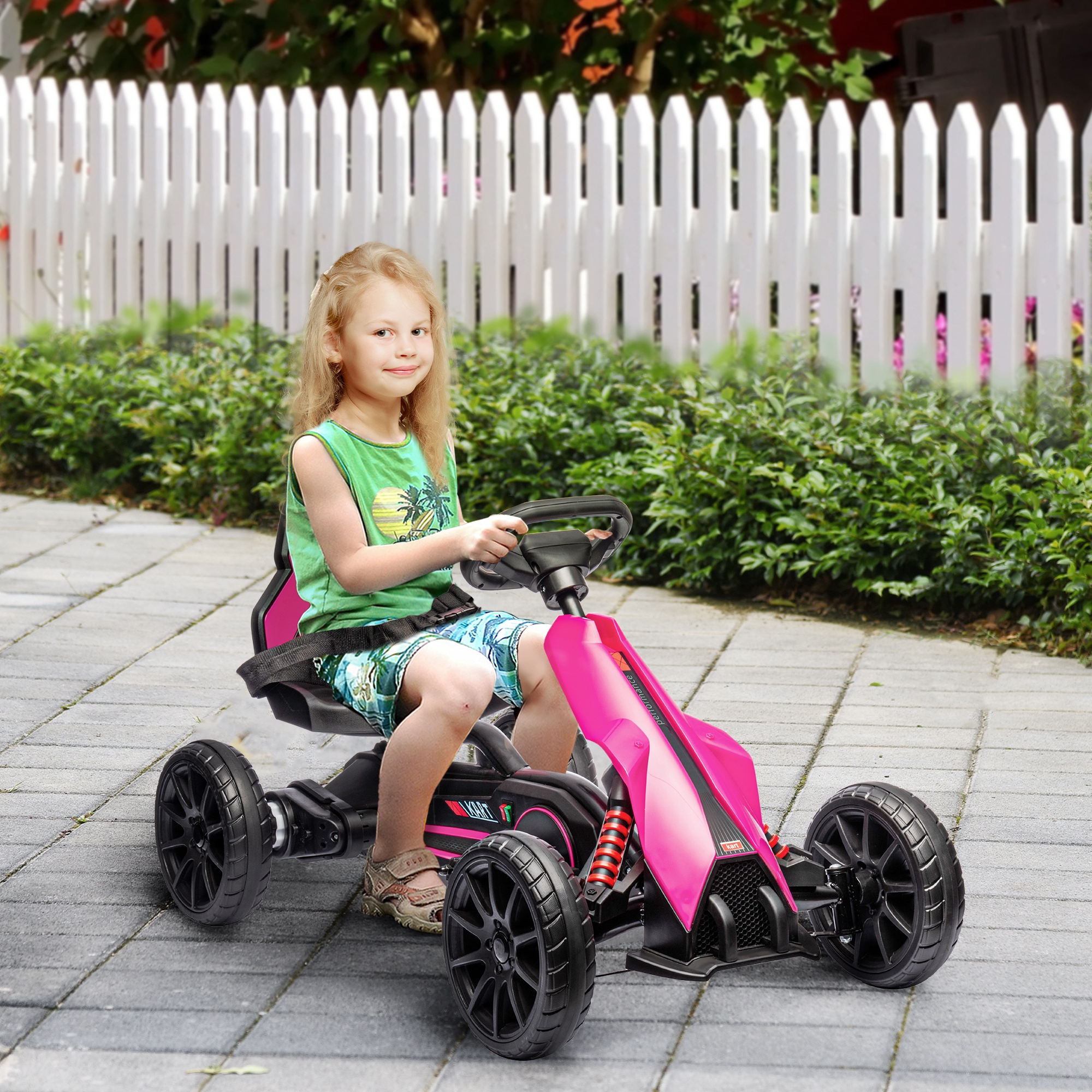 Go-kart électrique 12V enfant - rose