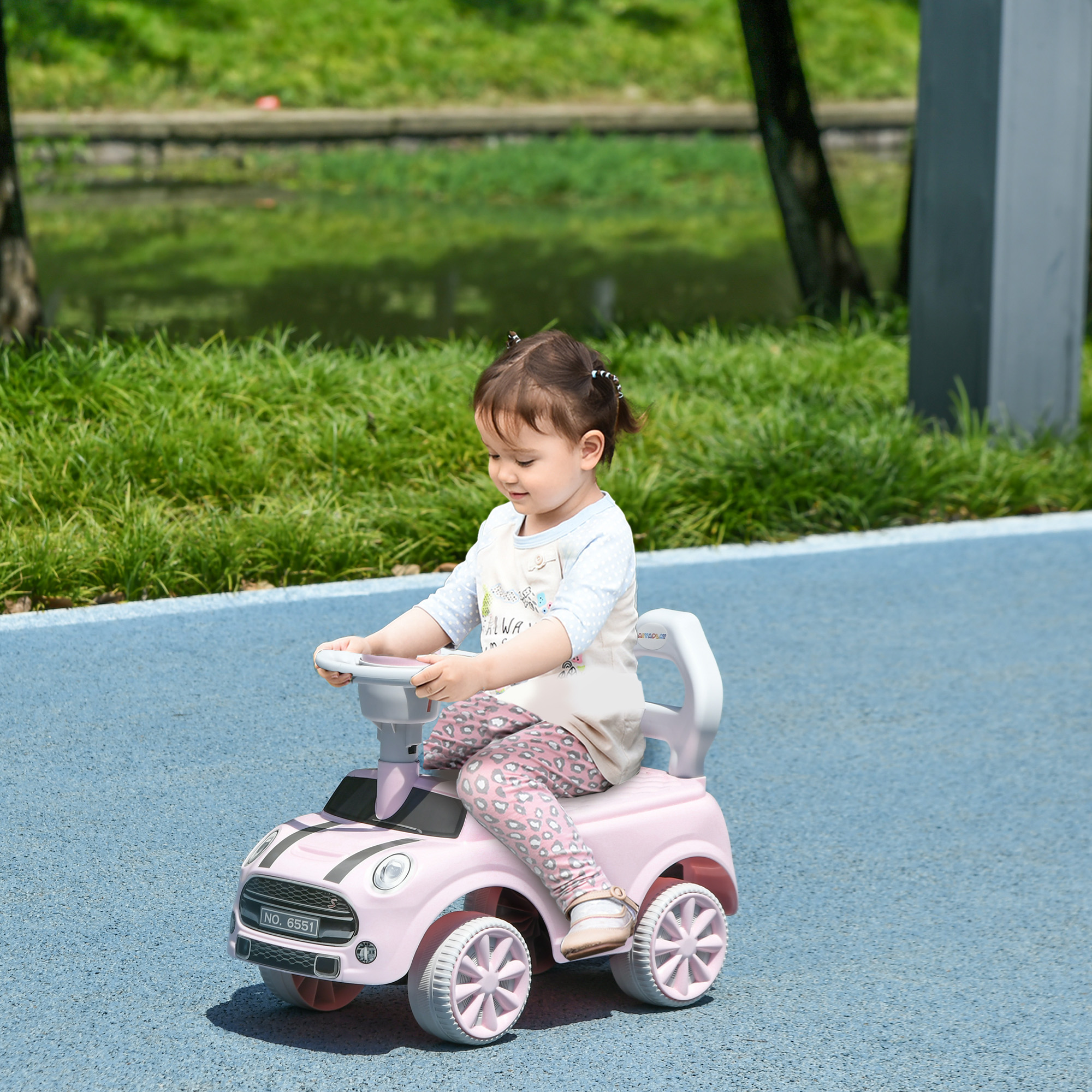 Jouet à enfourcher enfant - voiture roses 18-36 m