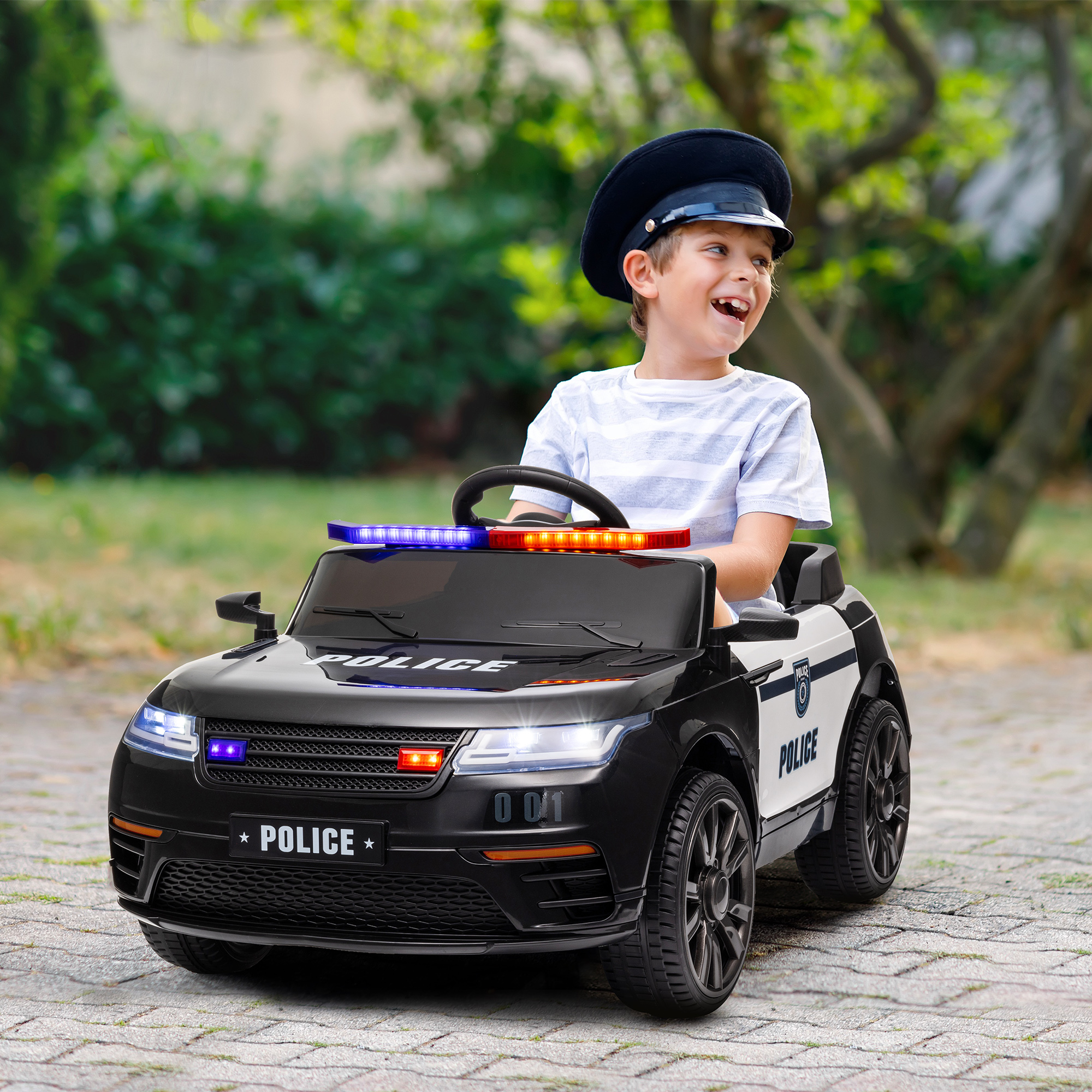 Voiture Électrique 12V Enfants Suspension Musique Noire