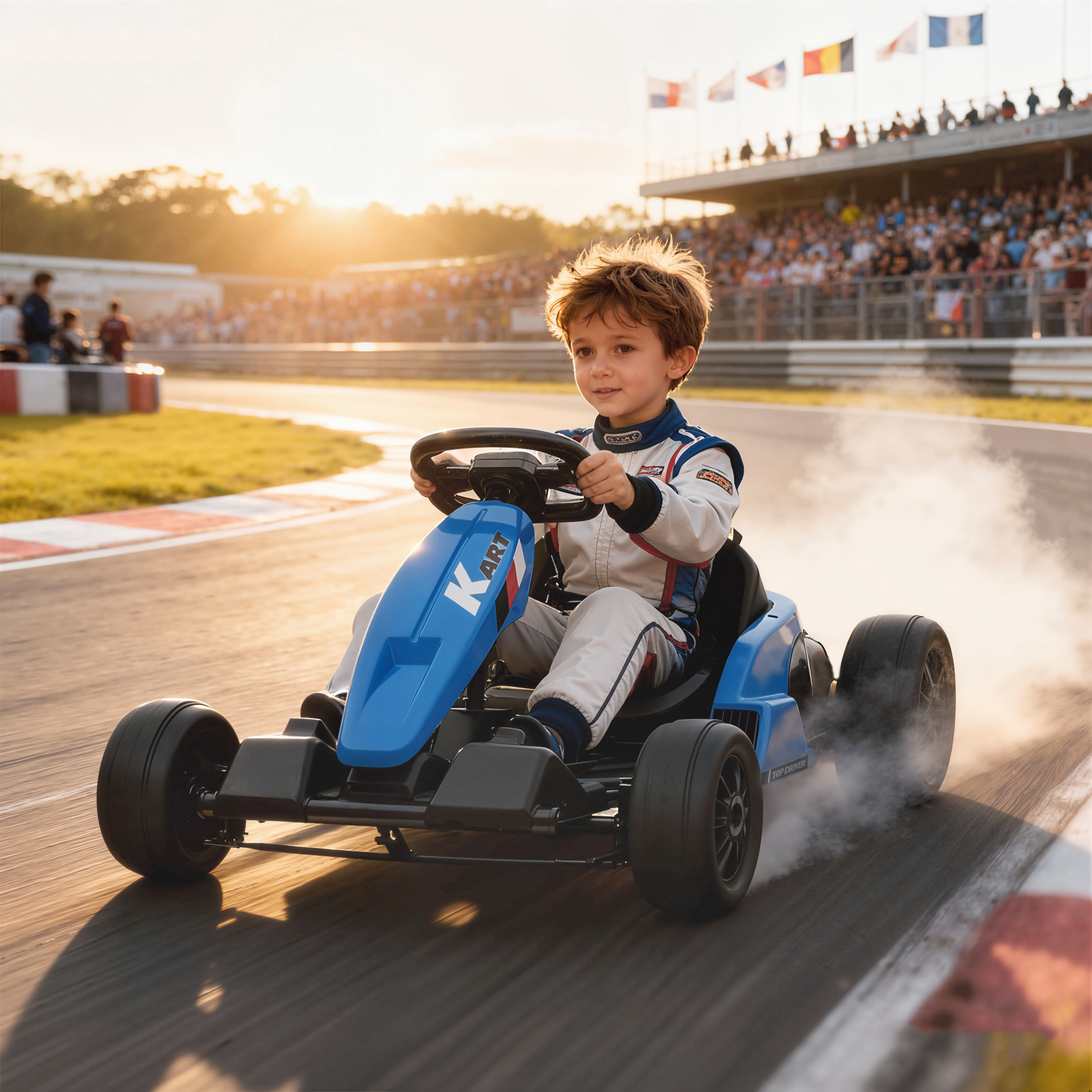 Kart électrique 24V moteurs duels 150W siège ajustable
