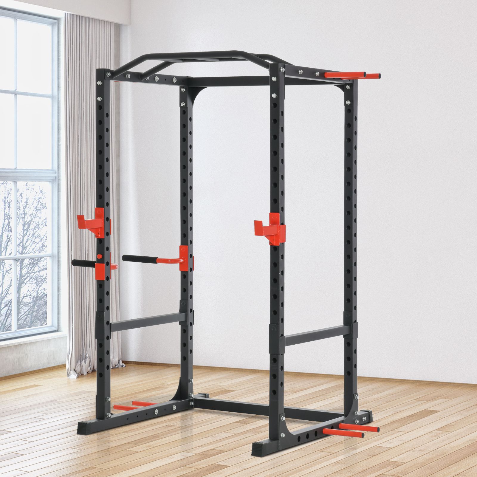 Tour puissance tractions, cage squat, entraînement