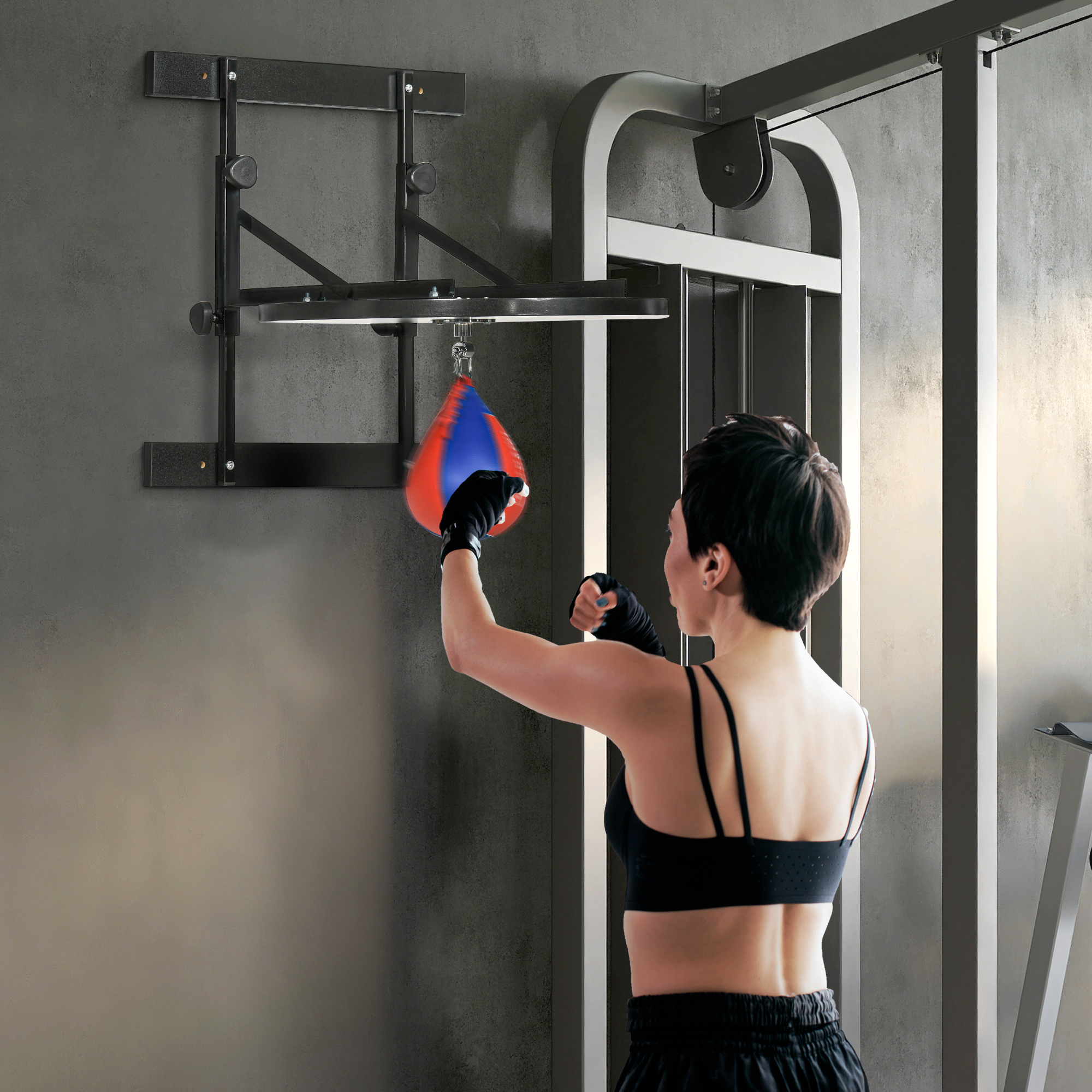 Plateforme sac de vitesse ajustable, murale, 360° pivotant