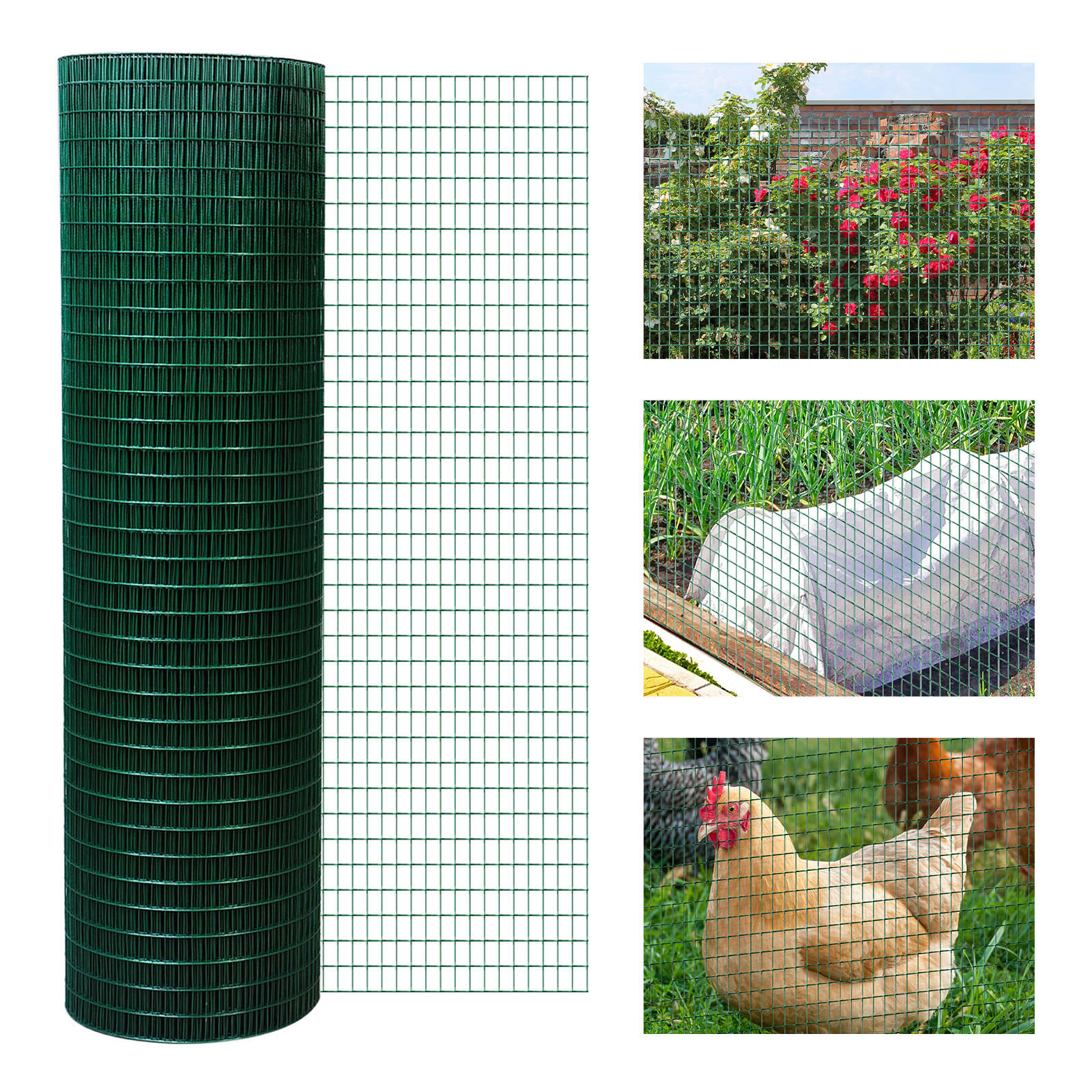 Grillage PVC acier galvanisé jardin, pour poules