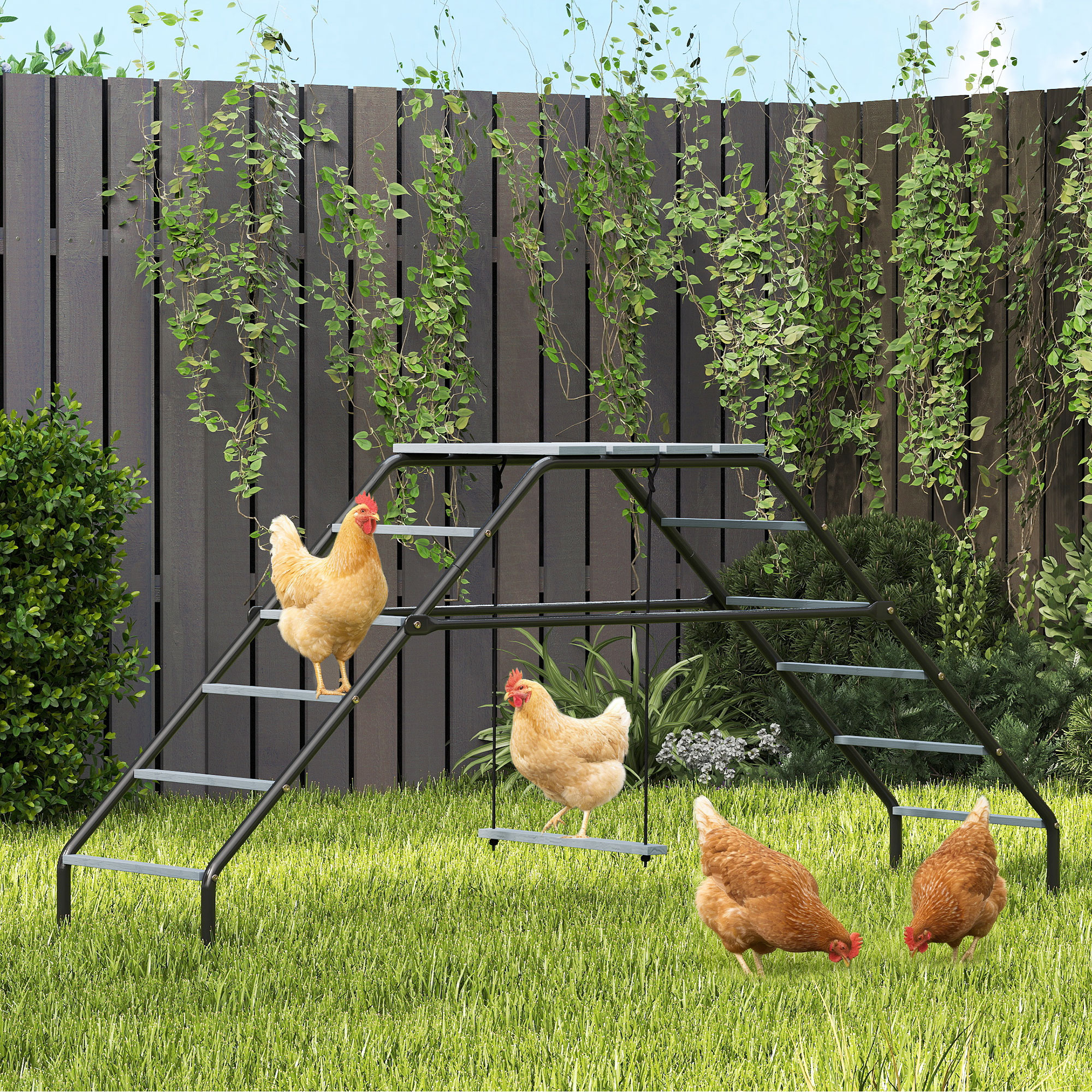 Perchoirs poulailler ajustables 10 barres basculantes