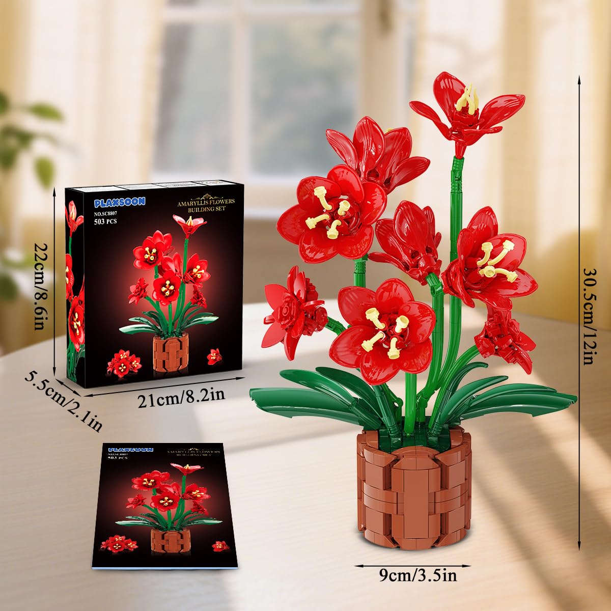 Ensemble construction amaryllis 503 pièces - bonsaï botanique décor