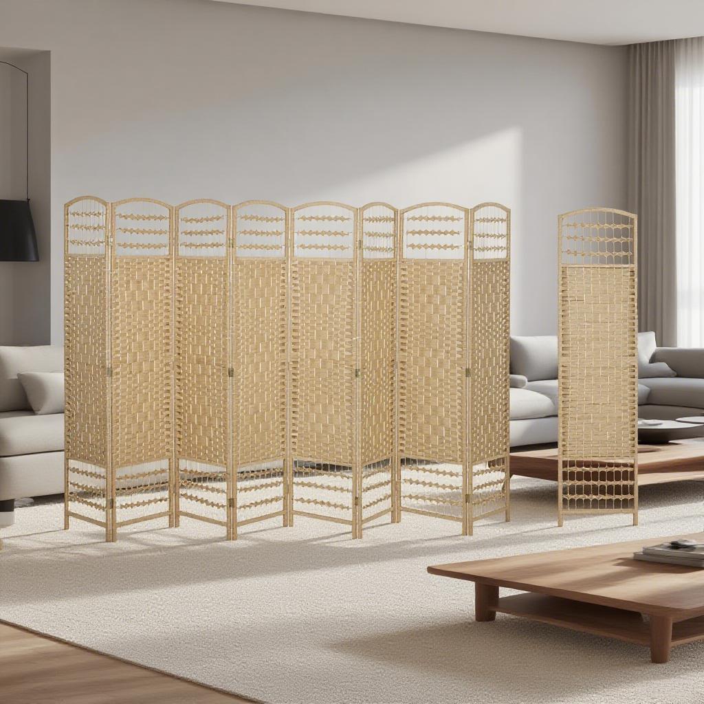 Écran séparateur 8 panneaux pliable
