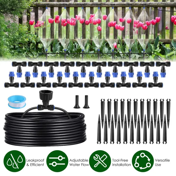 Système irrigation goutte 75 pi, tuyauterie jardin