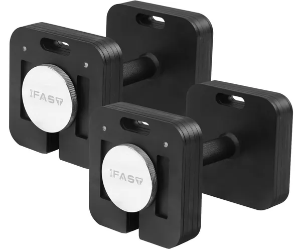 Haltères ajustables 50 lb, 9-en-1, à verrouillage rapide