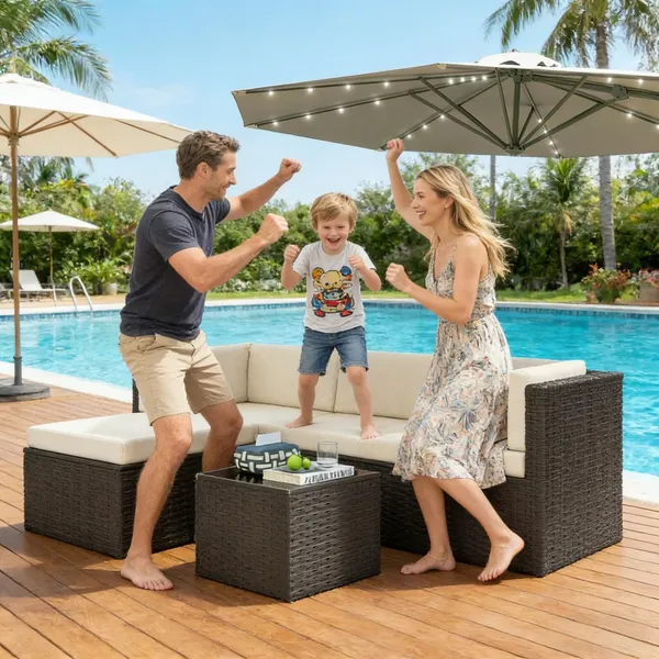 Ensemble mobilier patio arrière-cour