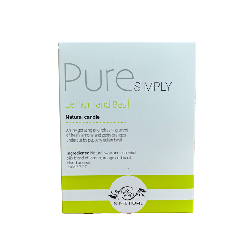 Bougie cire soja Bergamote Lavande Basilic Patchouli