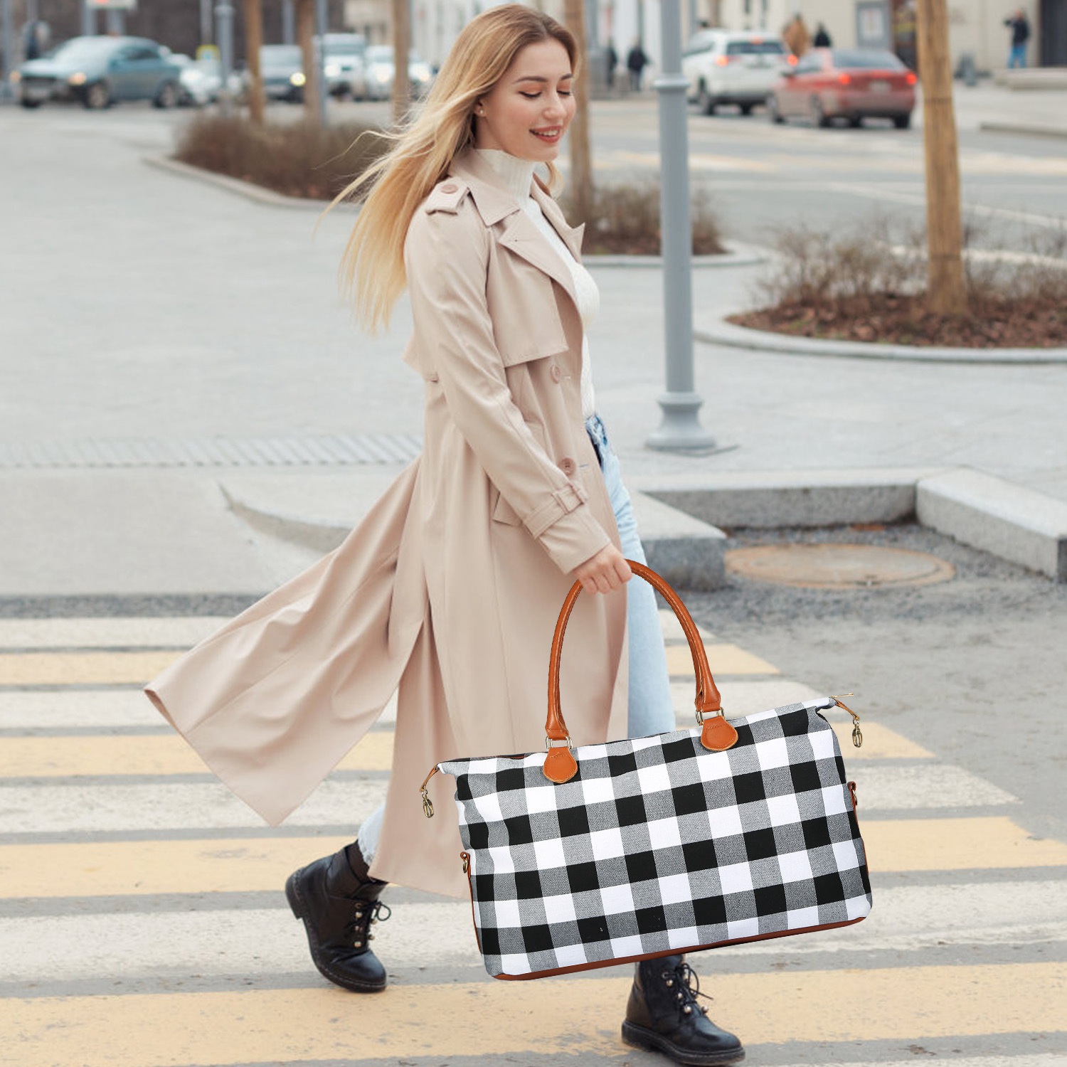 Sac duffel femme voyage bagage fin semaine tote diaper