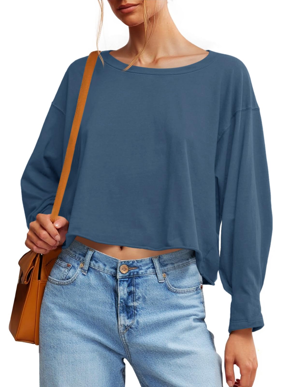 Fisoew crop top manches longues loose femme