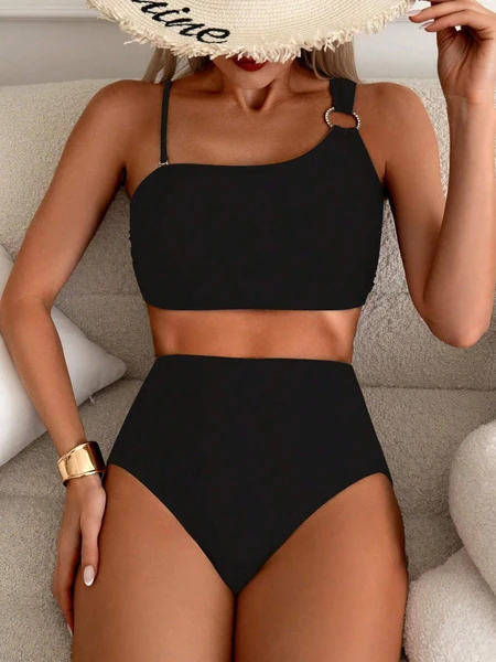 Bikini asym. séchage rapide femme
