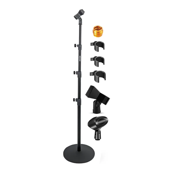 Support microphone 5 Core ajustable 24-67" base ronde
