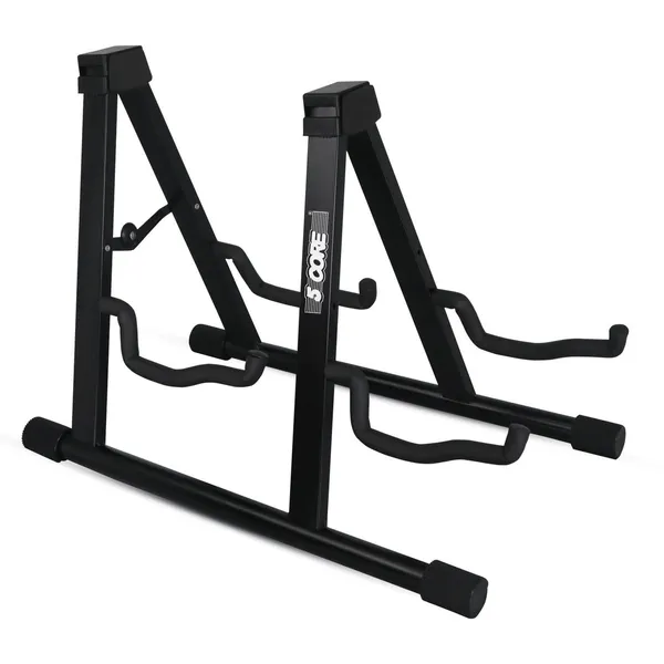 5 CORE Support guitare double sol ajustable lourd acoustique noir
