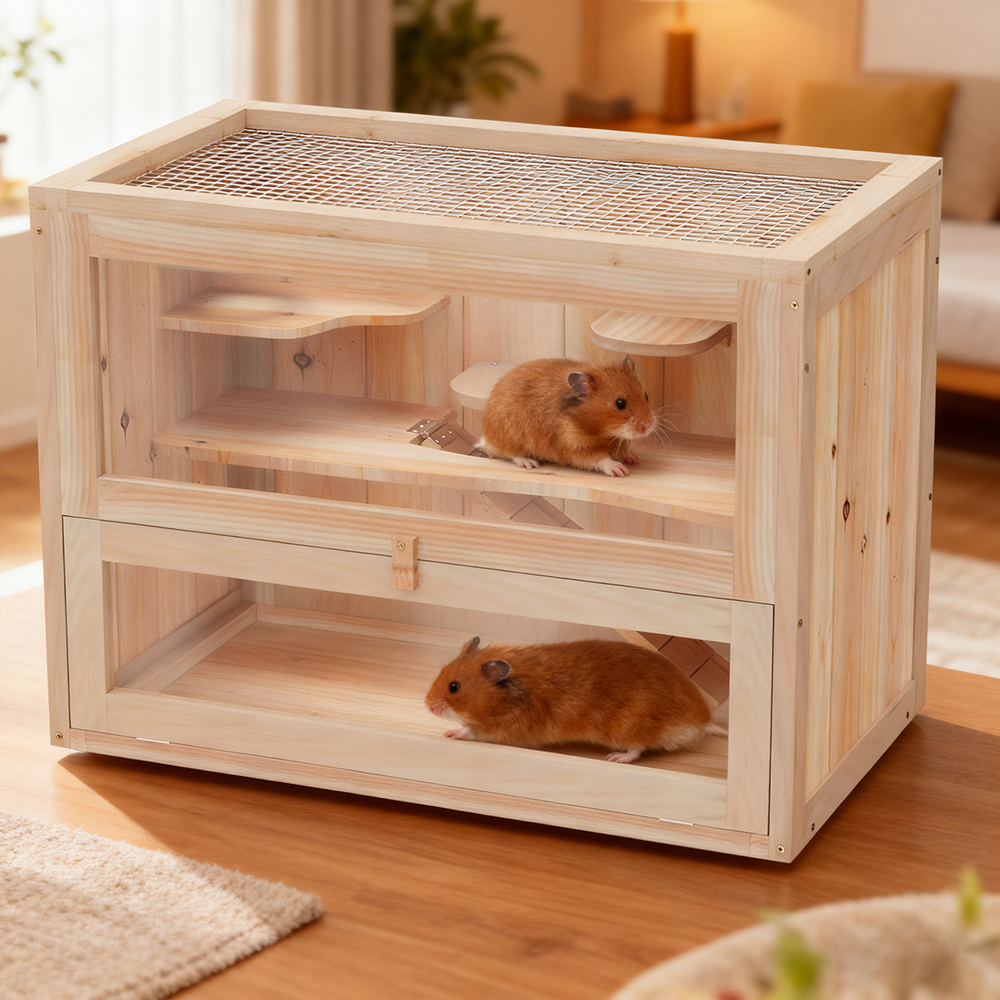 Cage hamster 2 étages souris porte ouvrable