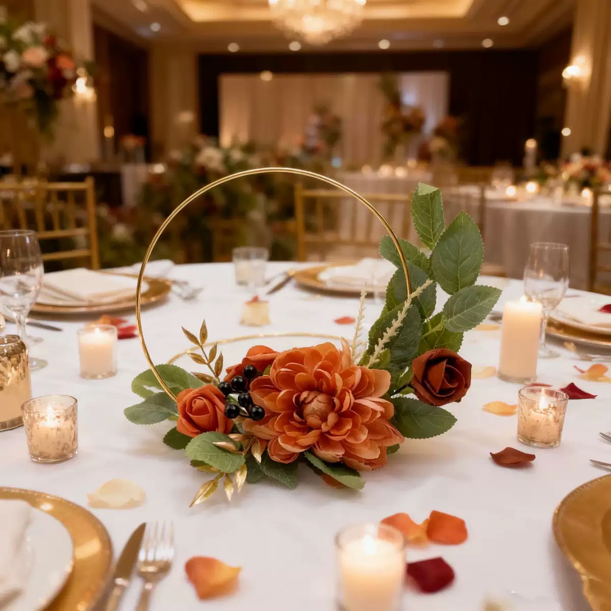 Cerceau Floral Artificiel Décor Mariage Fête