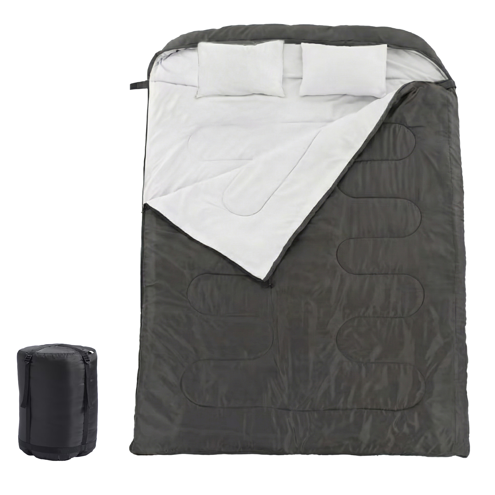 Sac de couchage double adulte avec oreiller léger P507-19