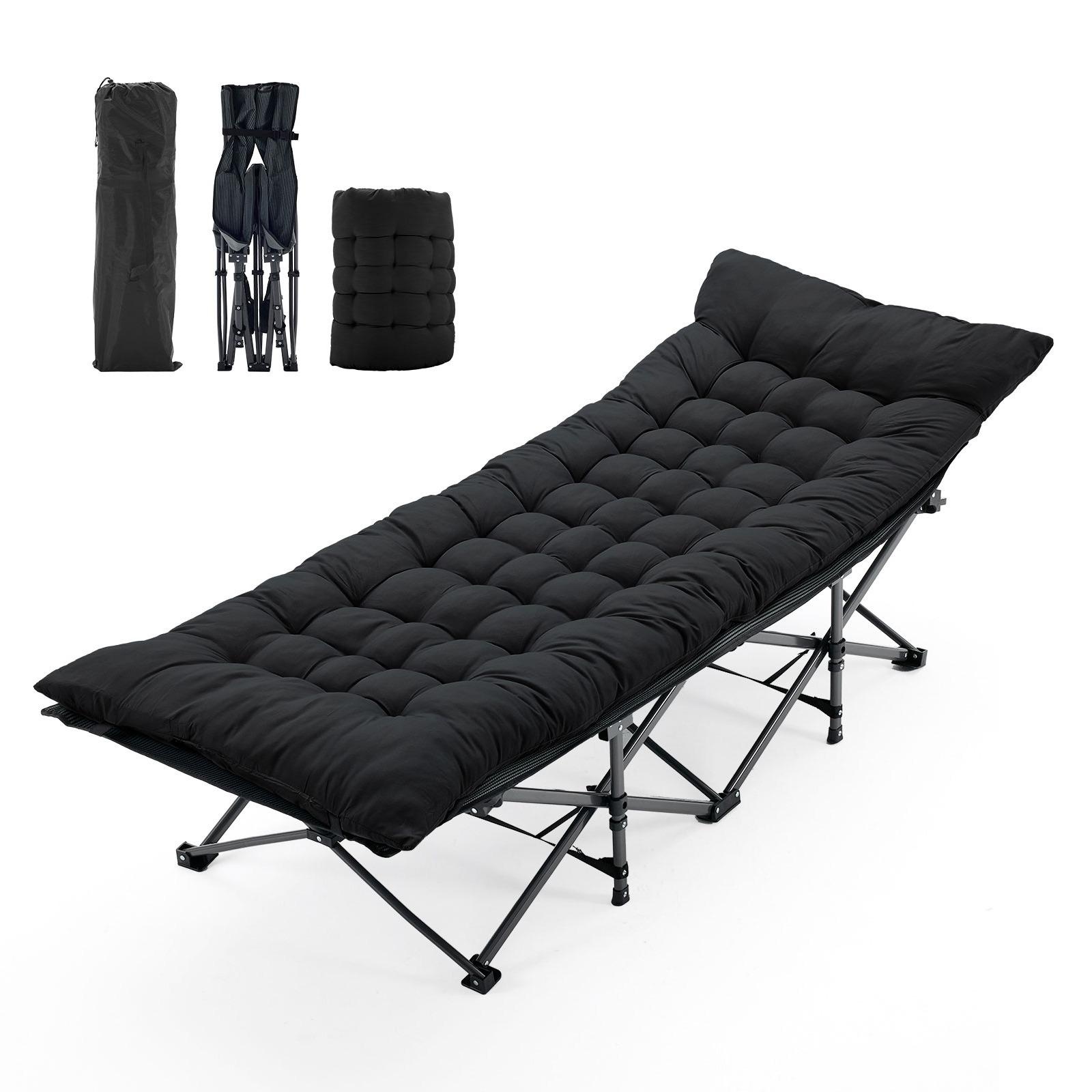 Lit camping pliable avec matelas robuste