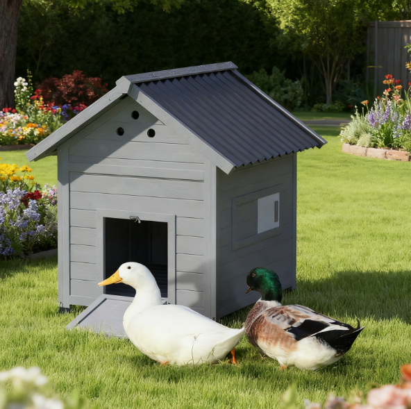 Maison pour animaux en bois, toit ouvrant