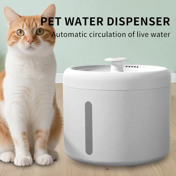 Fontaine eau chat USB 2500ML pompe circulation silencieuse