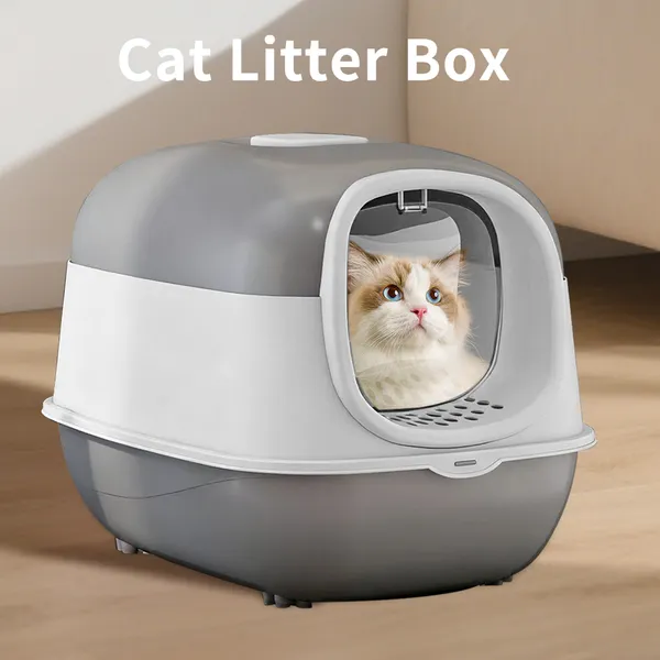 Bac litière chat couvercle
