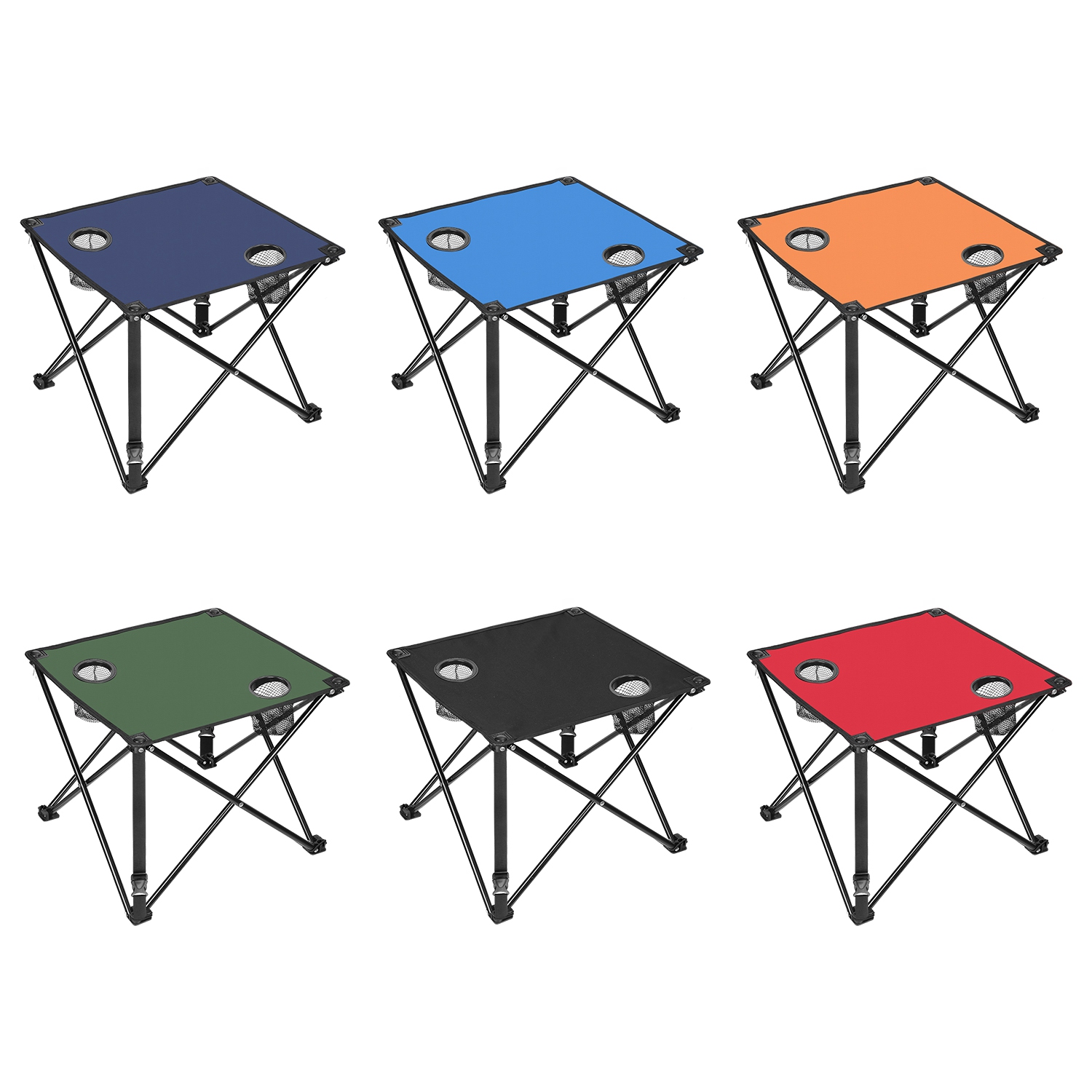 Table camping pliable 1-2 pc, portable, 2 porte-verres