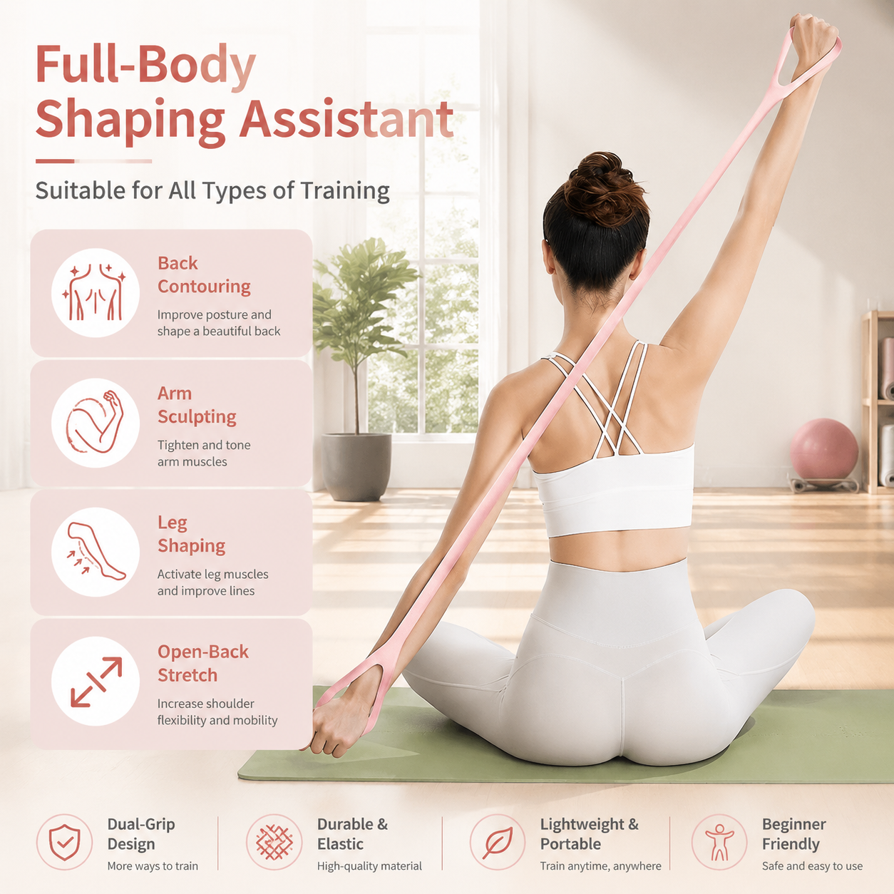 Bande résistance silicone 8 yoga fitness
