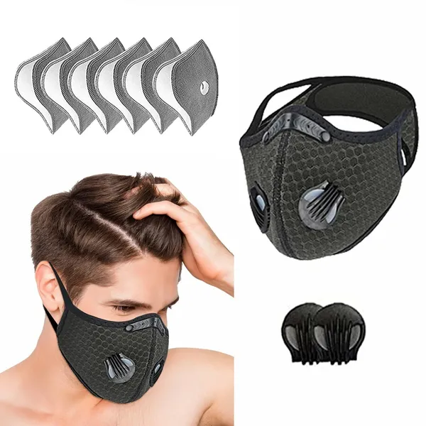 Masque respirateur anti-pollution réutilisable sport silicone