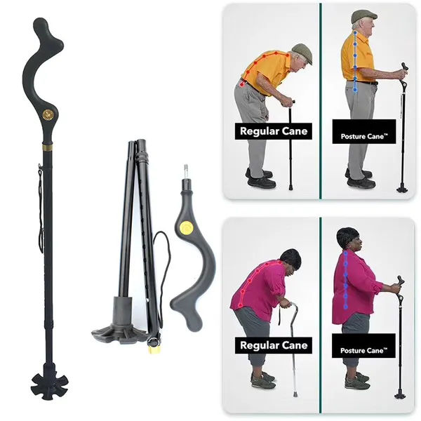 Canne posture hauteur ajustable aide marche