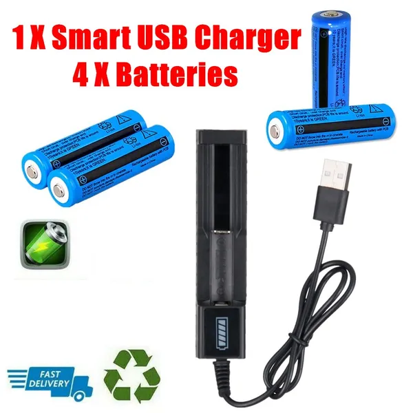Batterie Li-Ion 3000mAh 3,7V rechargeable USB chargeur