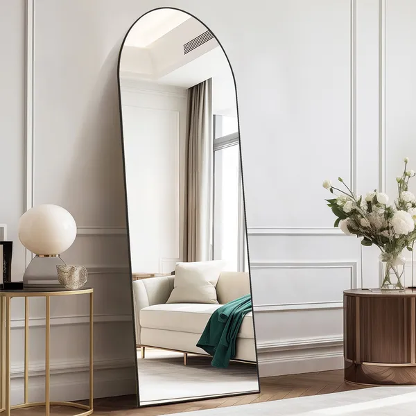 Miroir plancher cadre aluminium 21x64 po