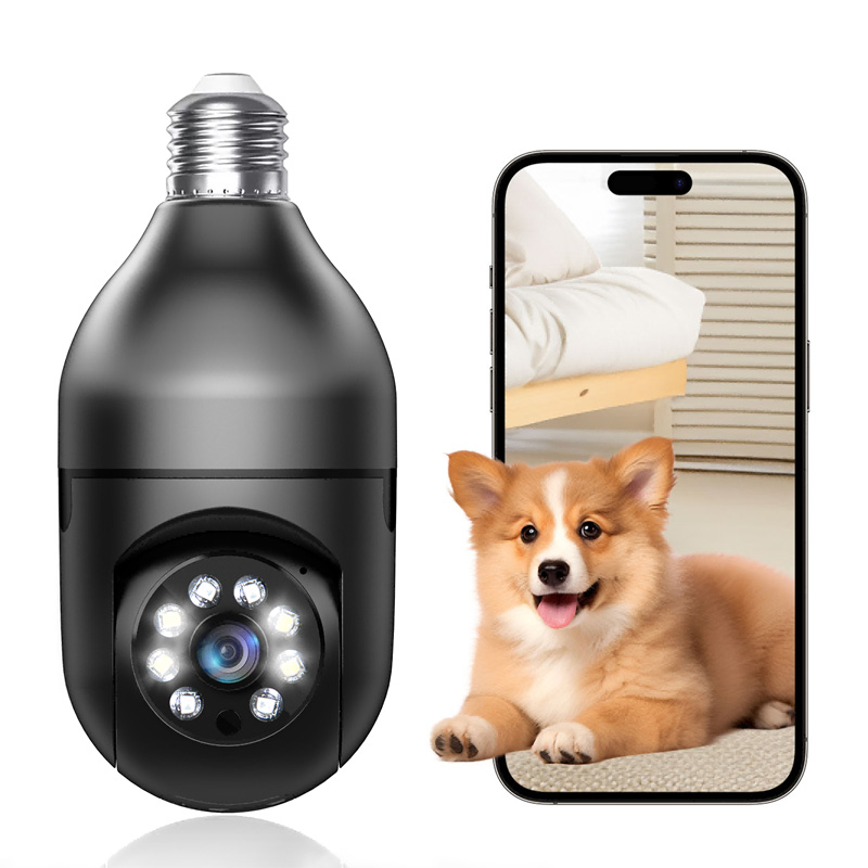 Caméra ampoule sécurité WiFi 5G 1080P E27 360° intérieur extérieur