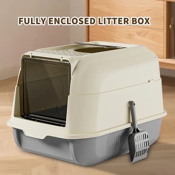 Bac litière chat extra grand convertible gris odeur