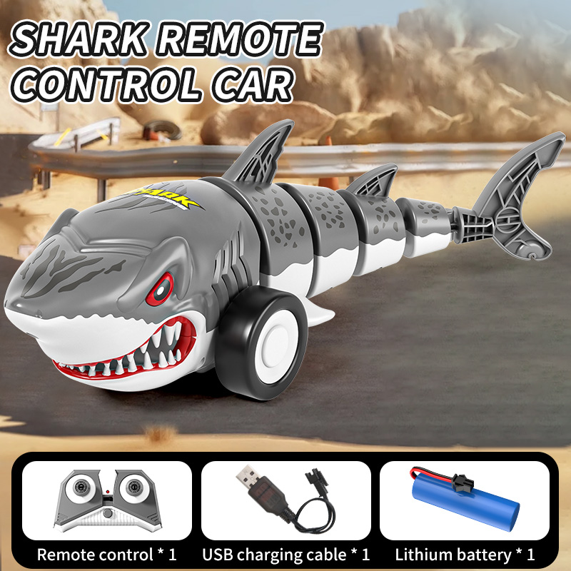 Requin télécommandé gris pile simple couleur grise défaut