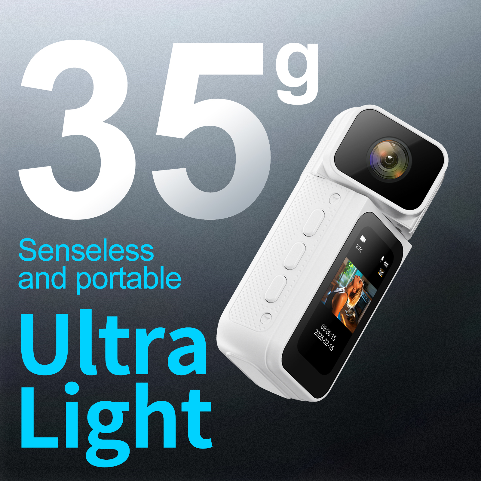 Caméra S80 Thumb Blanche 64G