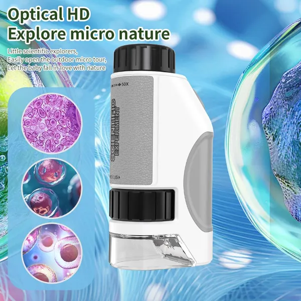 Microscope mini 50X-300X enfant portatif - scientifique junior