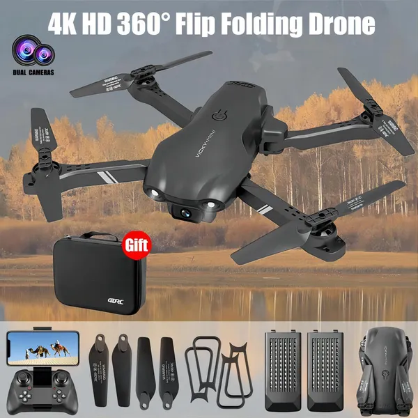 Drone V13 2026 6K double caméra WiFi FPV pliable 2 batteries