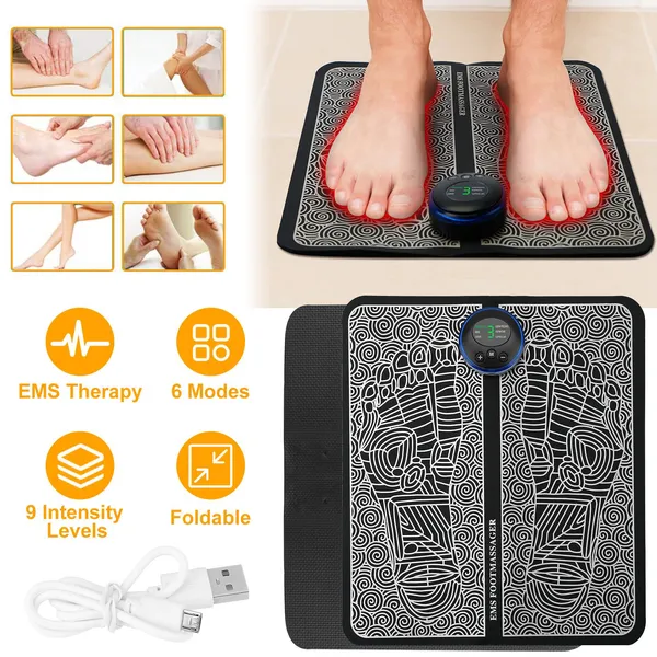 Tapis massage pied EMS électrostimulateur rechargeable