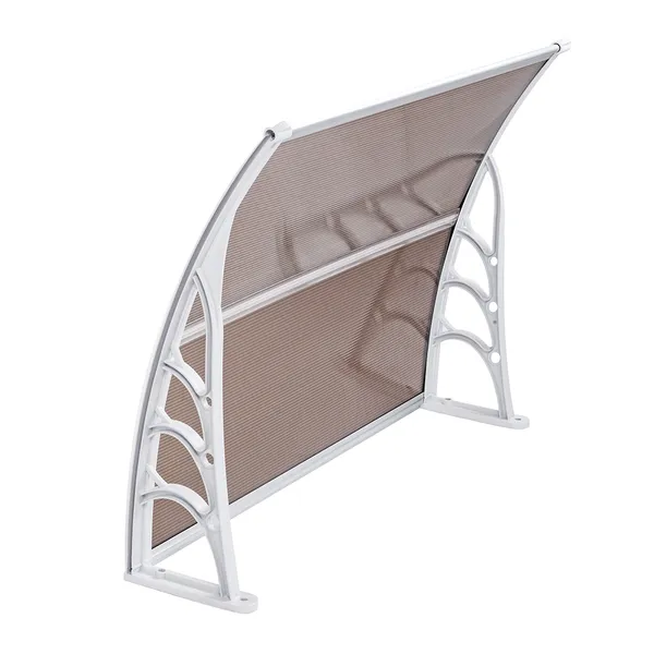 HT-100 X 80 couvre porte fenêtre pluie, toit brun blanc