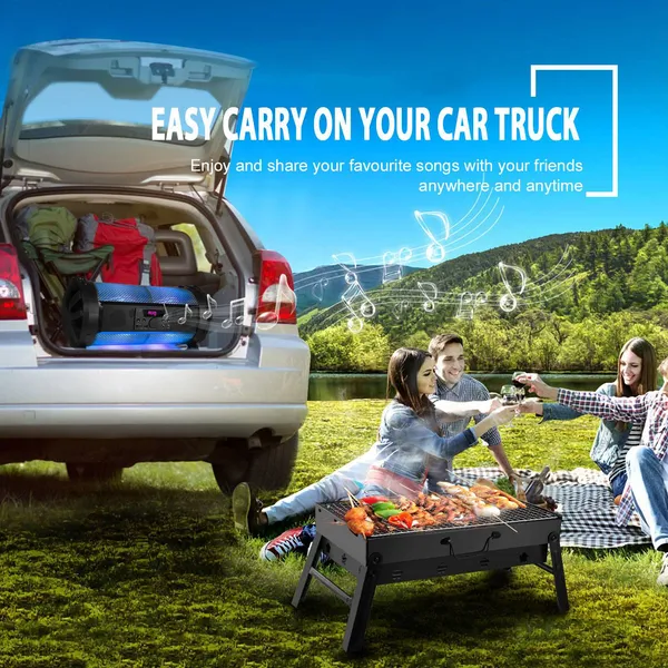 BBQ portable pliable, charbon, camping, jardin, voyage