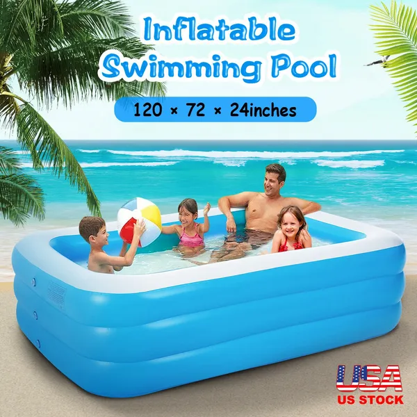 Piscine gonflable 120x72x24po enfants adultes extérieur jardin