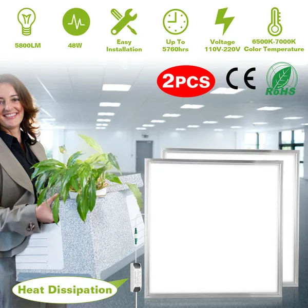 Panneau DEL 48W 2pi 5800lm 7000K plafond 150W équiv.