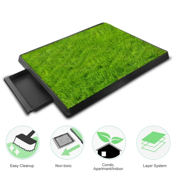 Toilette chien Tapis entraînement herbe artificielle 25x20po